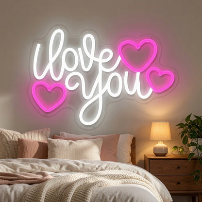 Love You More Typography Bedroom Decor LED Neon Sign - Shineneon