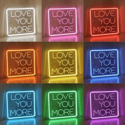 Love You More Wall Art LED Neon Sign - Shineneon