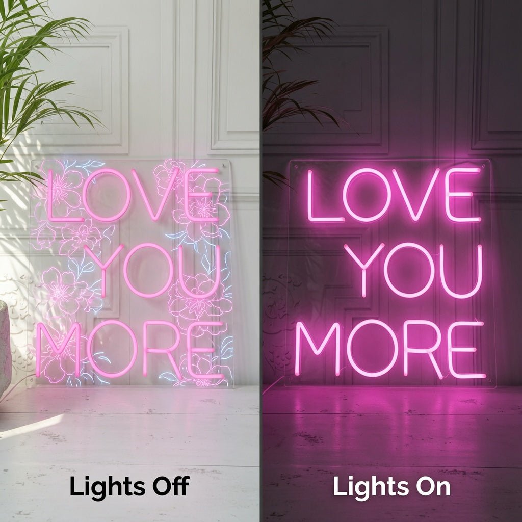 Love You More Wall Decor LED Neon Sign Wall Neon Sign - Shineneon