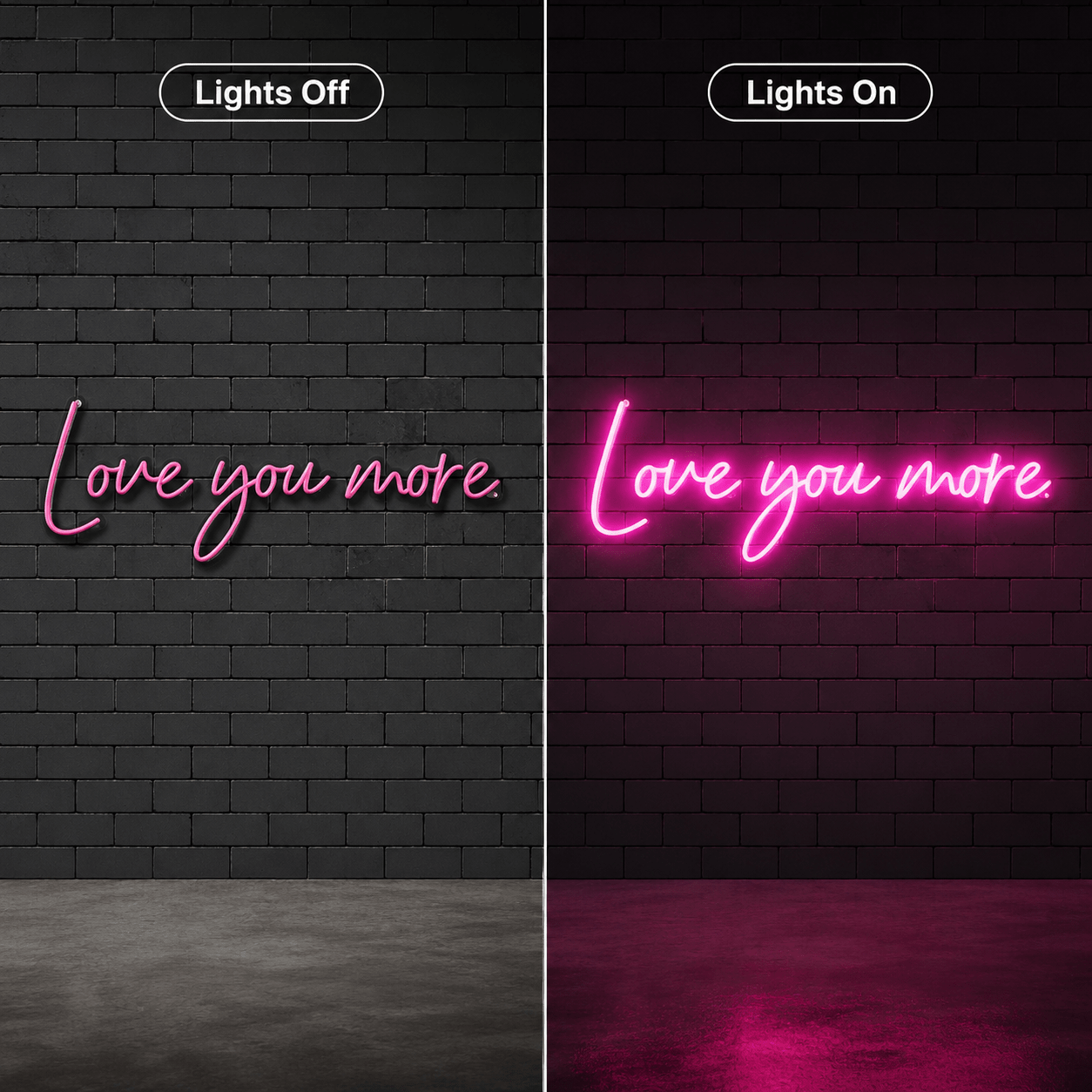 Love You More Wall Decor Room Decor LED Neon Sign - Shineneon