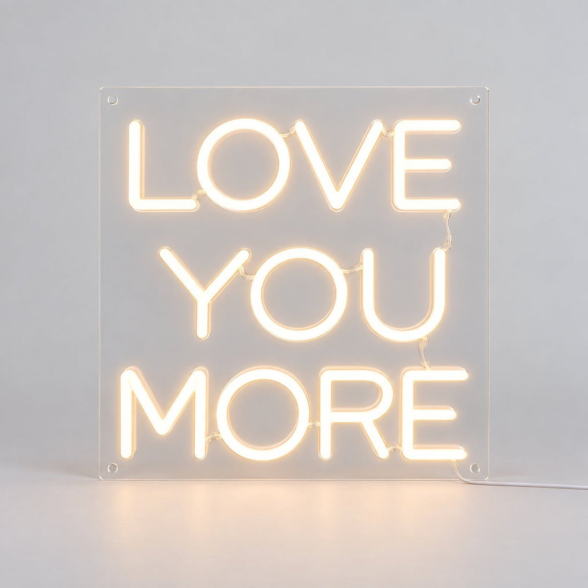 Love You More Warm White LED Neon Sign - Shineneon