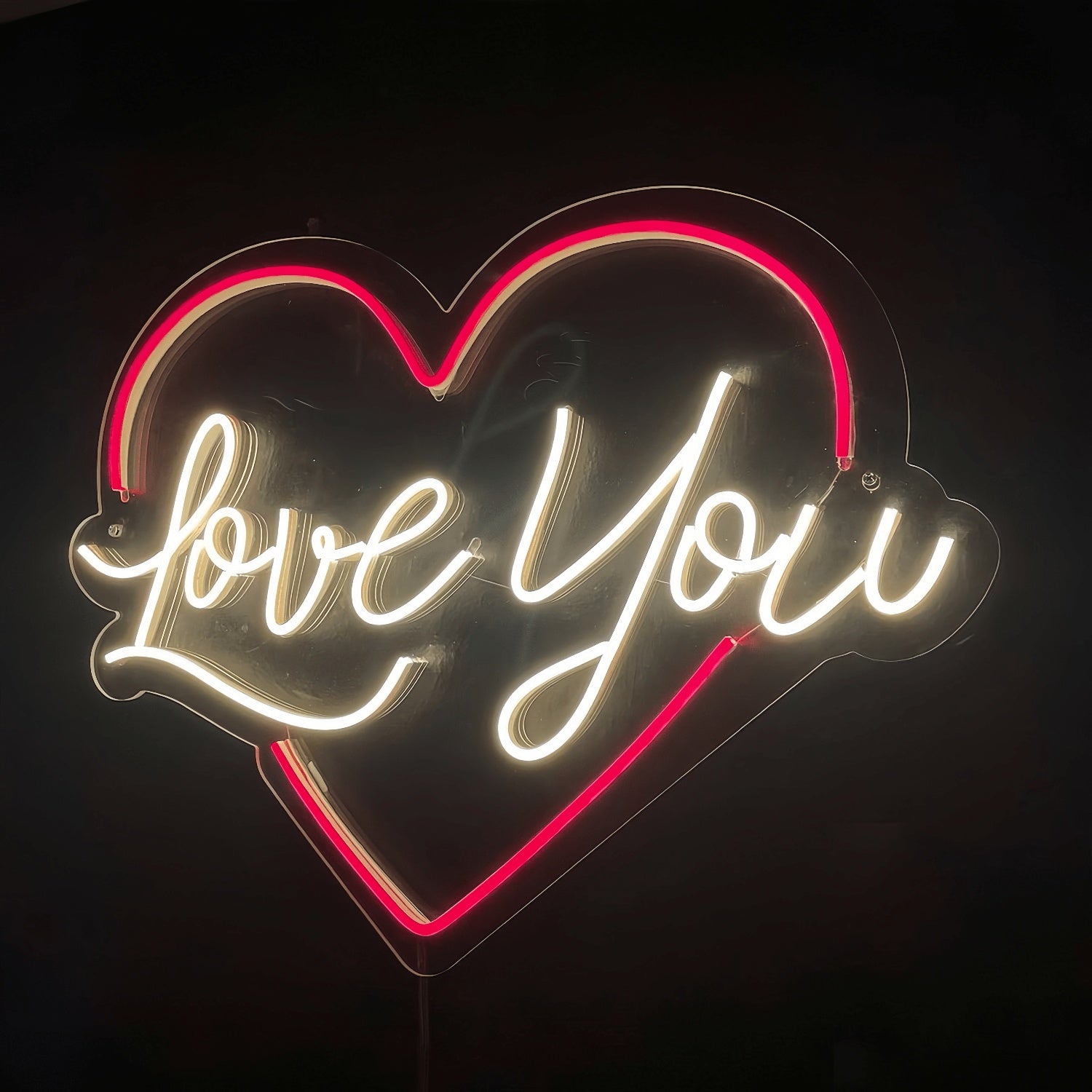 Love You Neon Sign Radiant Affection With Heart | Shineneon