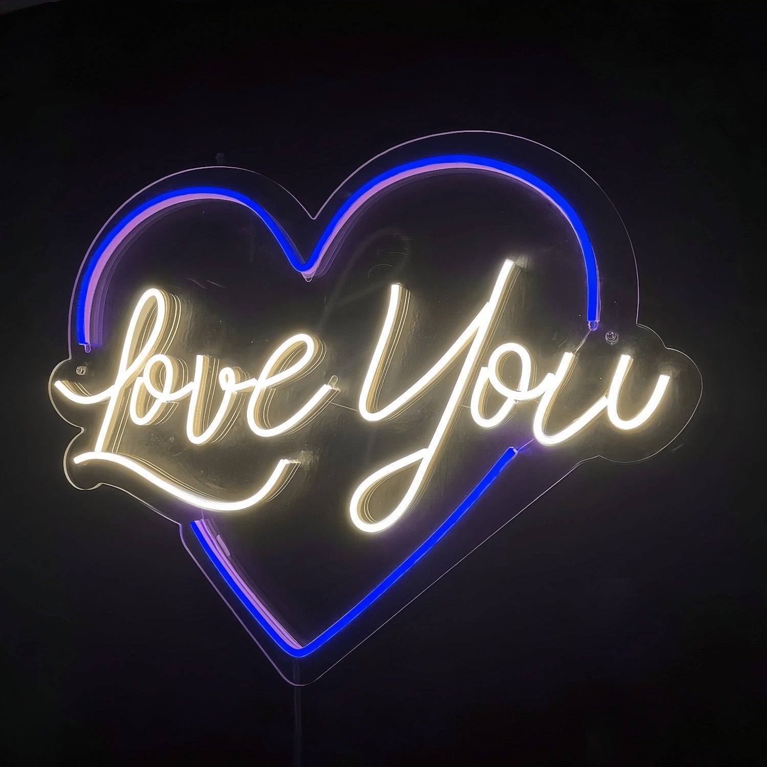 Love You Neon Sign Radiant Affection With Heart | Shineneon