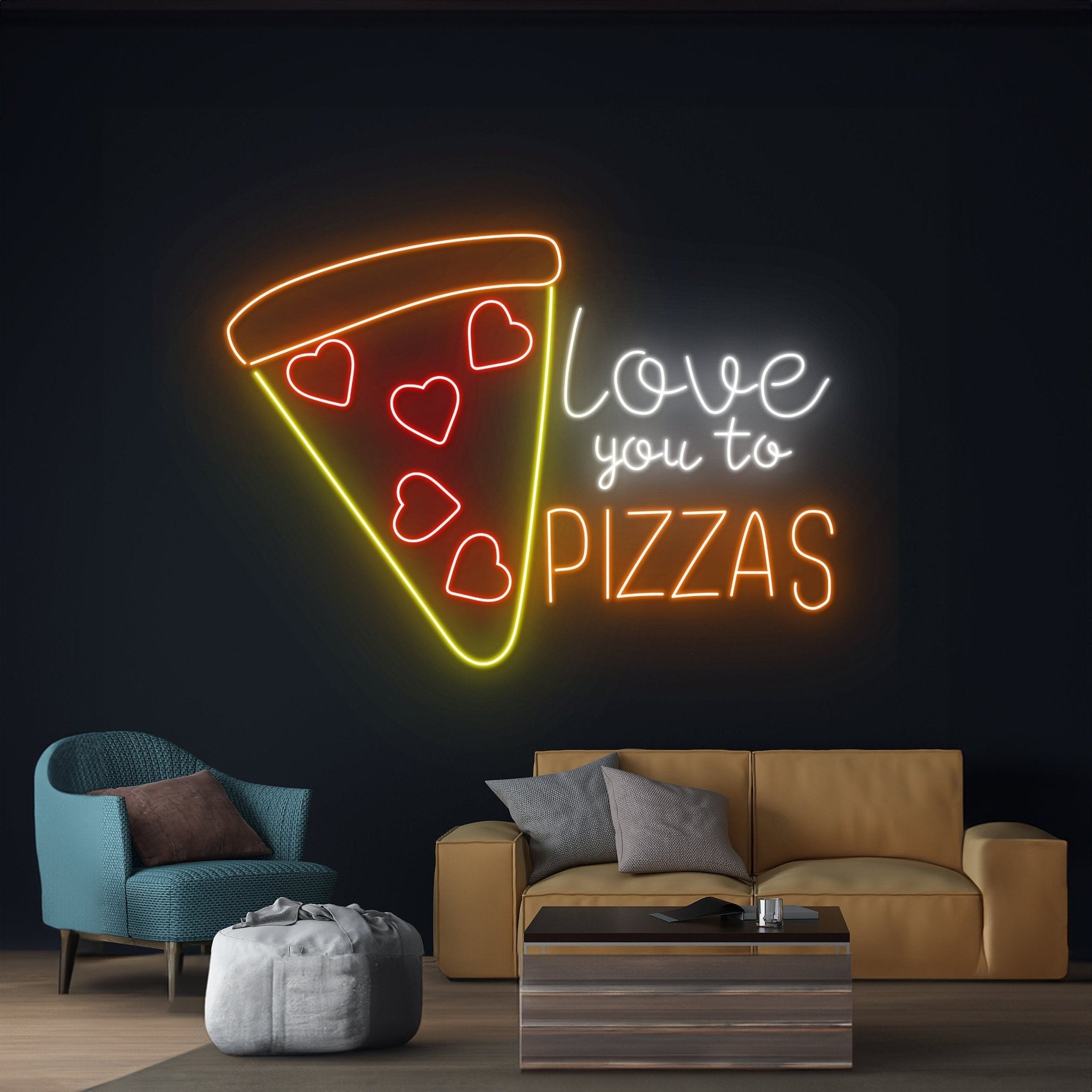 Love You To Pizzas Neon Sign - Shineneon