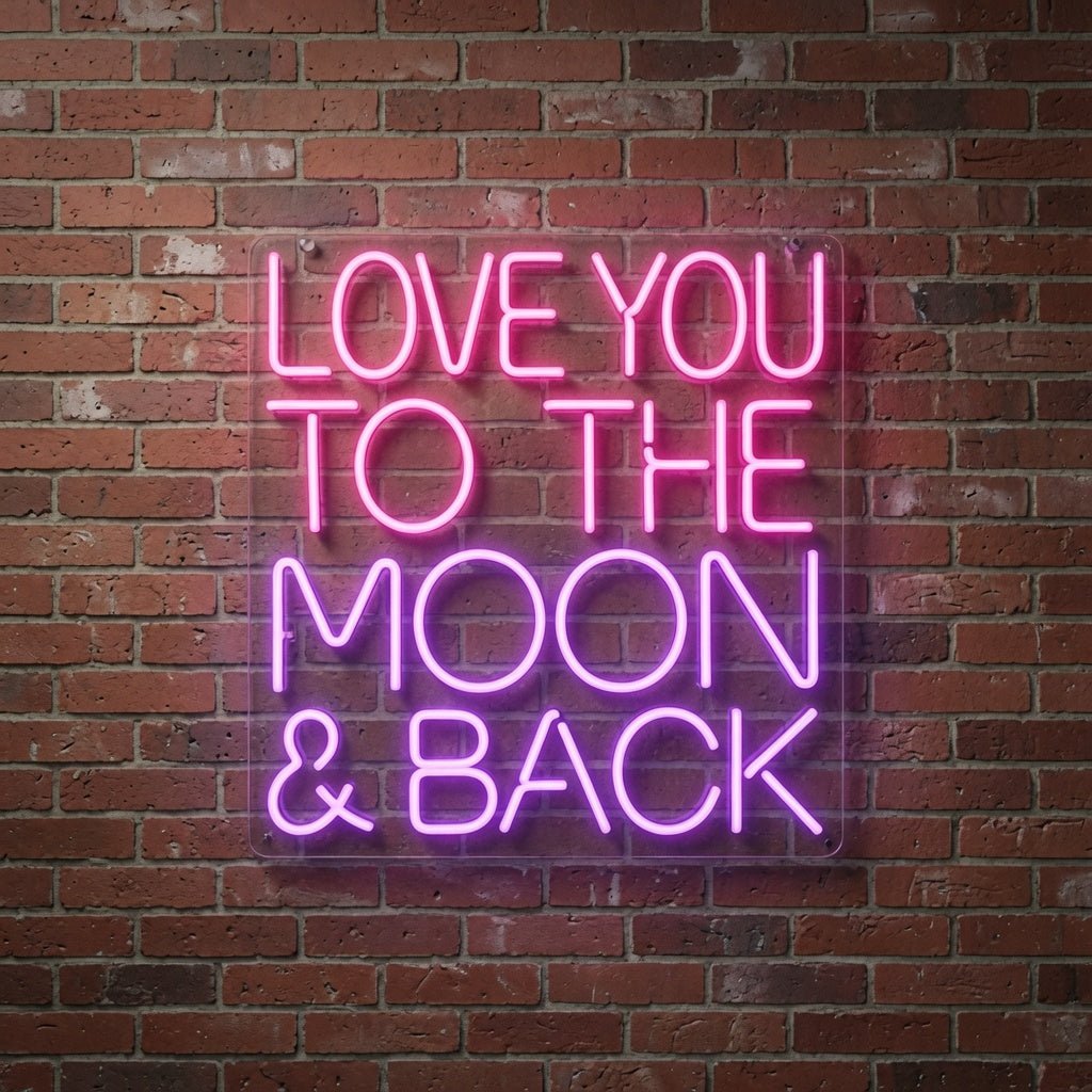 Love You To The Moon And Back LED Neon Sign Wall Neon Sign - Shineneon