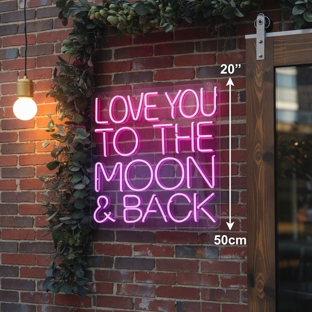 Love You To The Moon And Back LED Neon Sign Wall Neon Sign - Shineneon