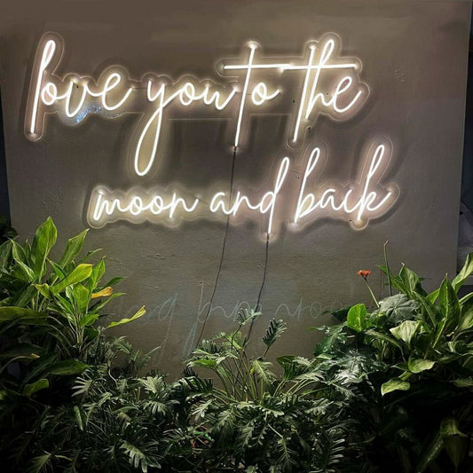 Love You To The Moon And Back Led Sign Business Neon Signs