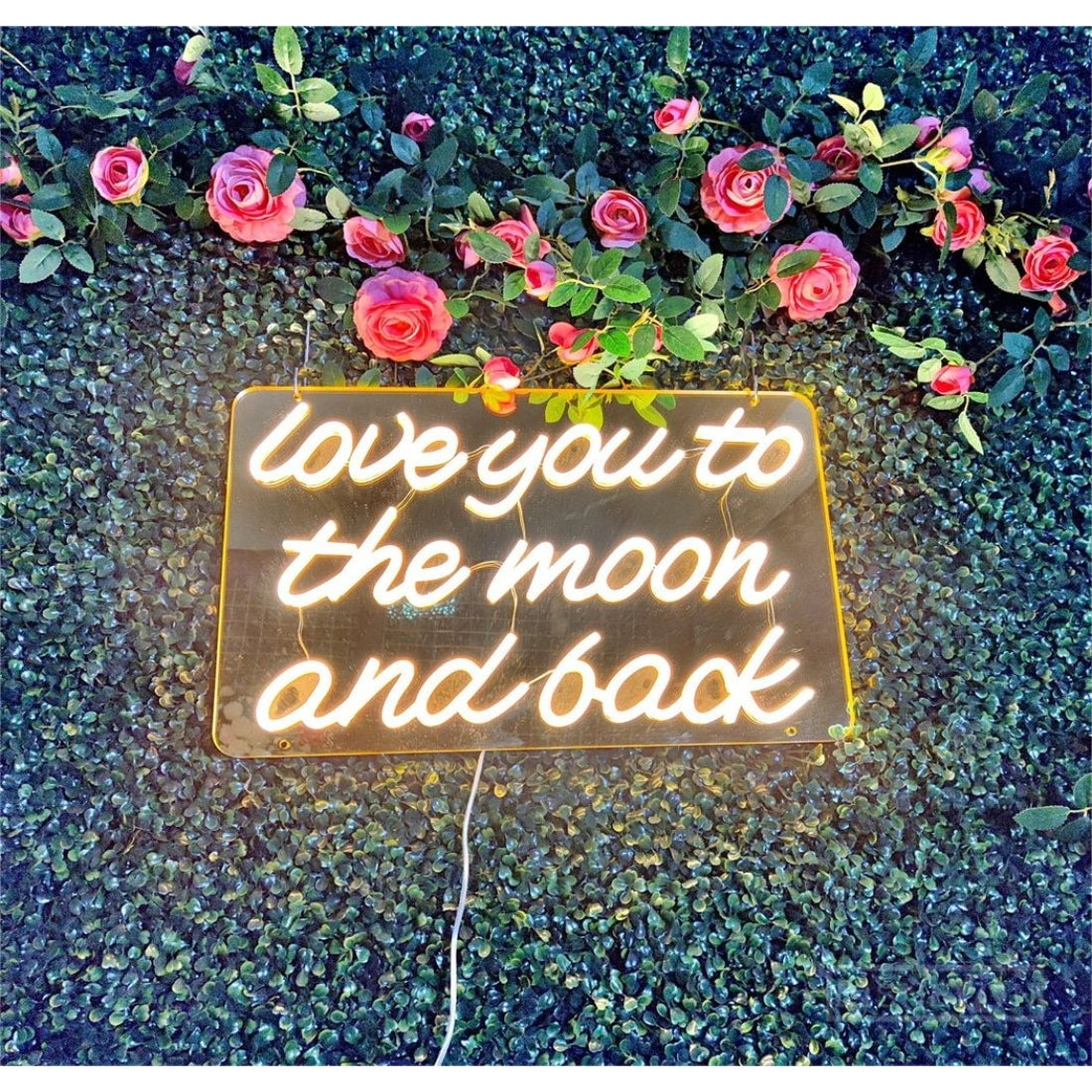 Love You To The Moon And Back Led Sign Business Neon Signs Wall Decor