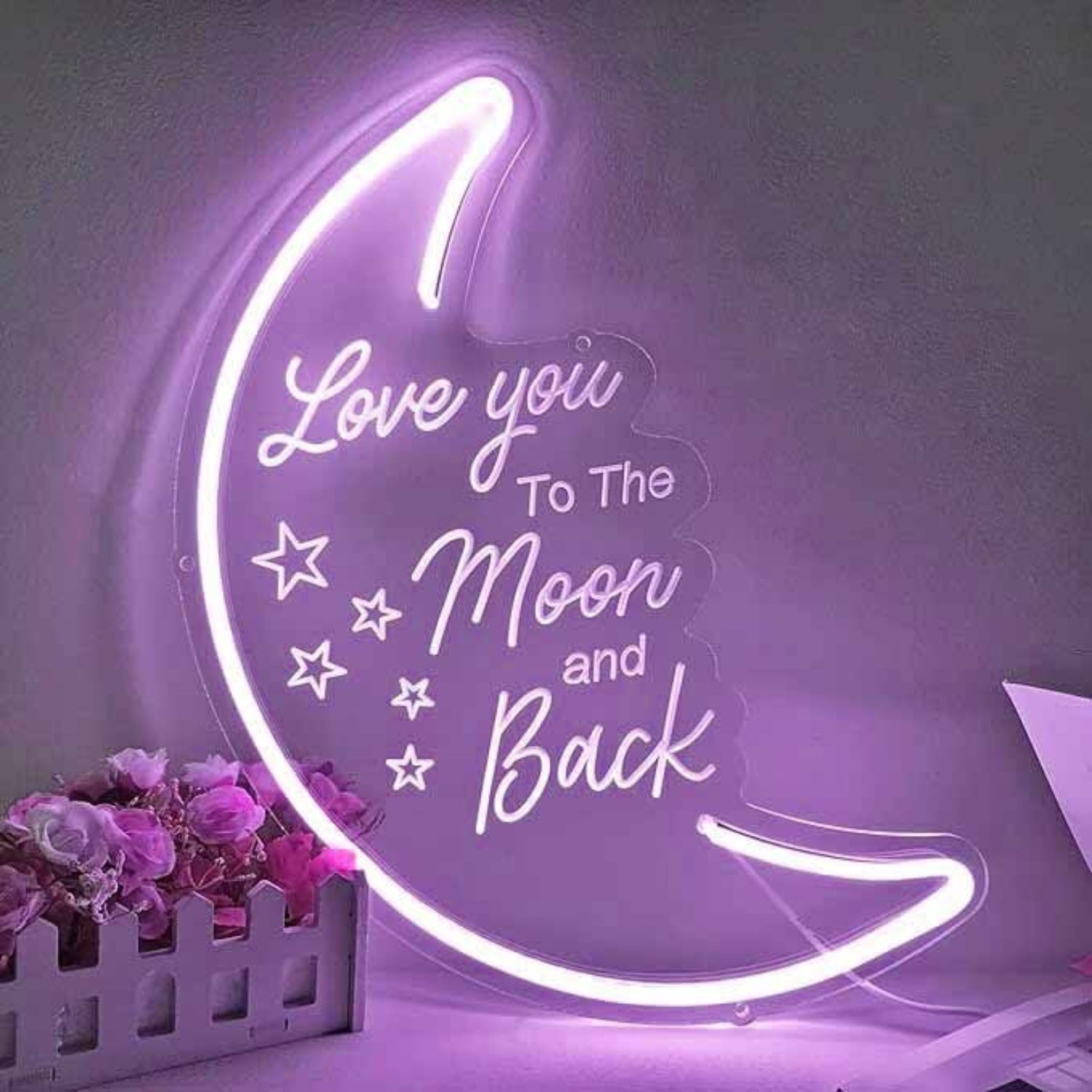 Love You To The Moon And Back Wedding Neon Sign | Shineneon