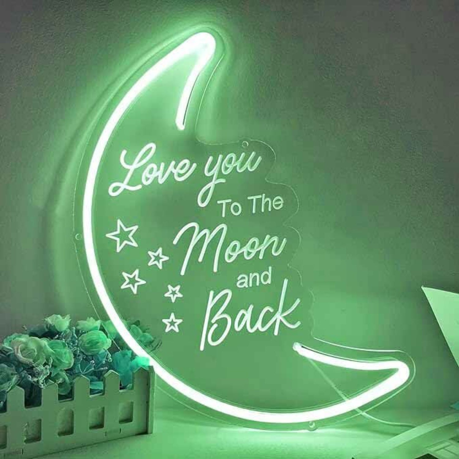 Love You To The Moon And Back Wedding Neon Sign | Shineneon