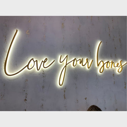 Love Your Bones 3D Backlit Channel Letters Led Light Sign - Shineneon