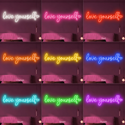 Love Yourself Bedroom LED Neon Sign - 05 Color Grid