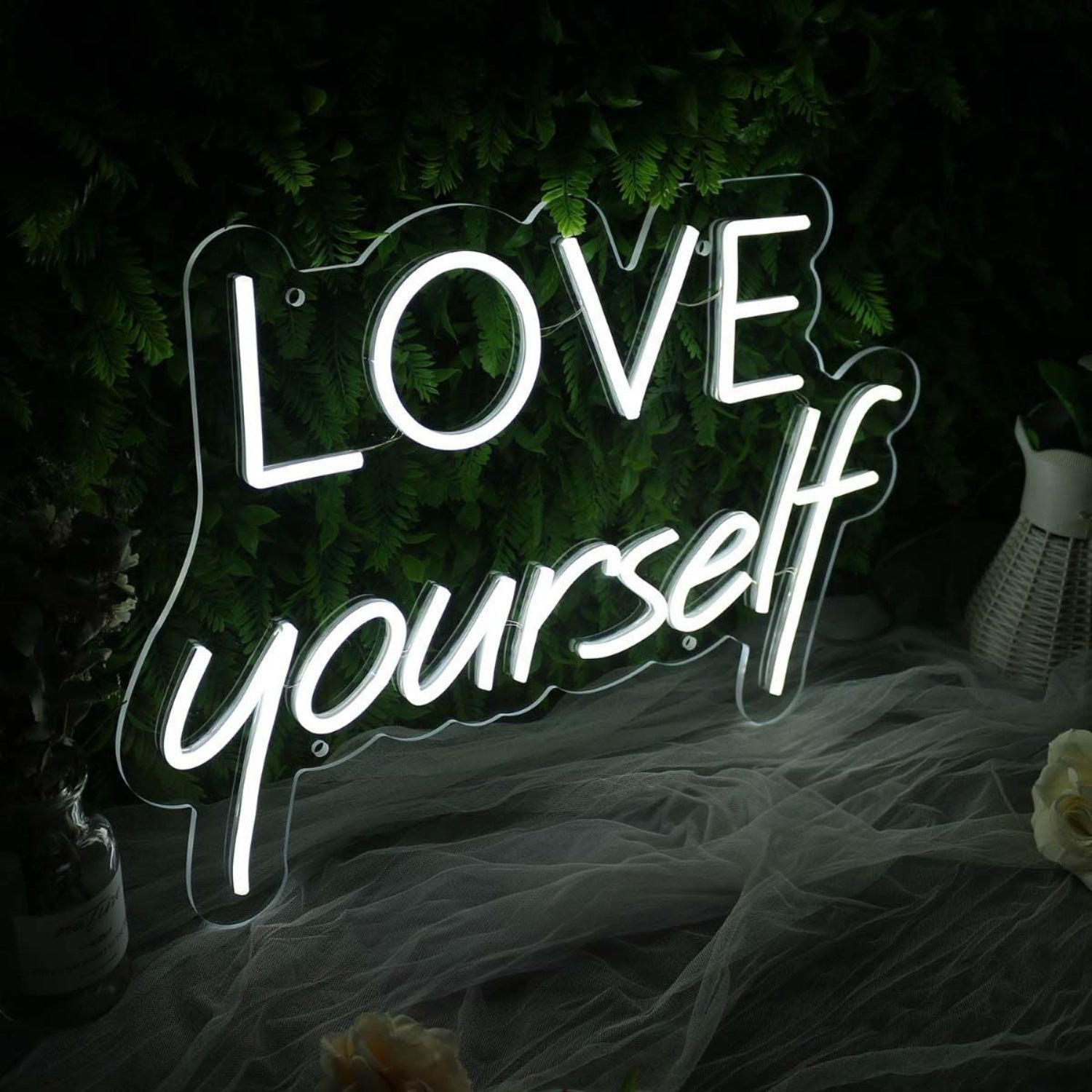 Love Yourself White Led Neon Sign | Shineneon