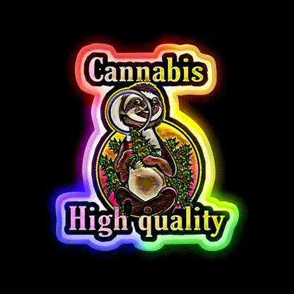 Lovely Anime Cann Hemp Inspired Green Leaf Led Neon Sign Rgb Color - LED neon sign close-up detail