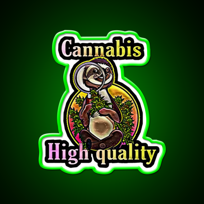 Lovely Anime Cann Hemp Inspired Green Leaf Led Neon Sign Rgb Color - LED neon sign view 8