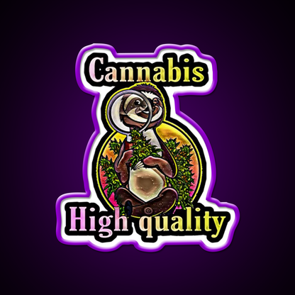 Lovely Anime Cann Hemp Inspired Green Leaf Led Neon Sign Rgb Color - LED neon sign view 9