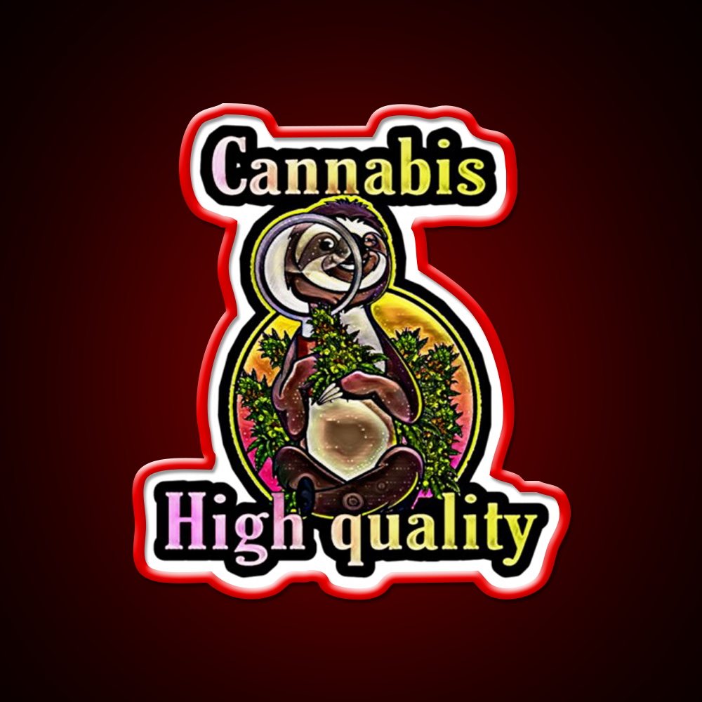 Lovely Anime Cann Hemp Inspired Green Leaf Led Neon Sign Rgb Color - LED neon sign view 10