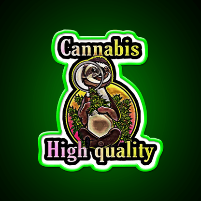 Lovely Anime Cann Hemp Inspired Green Leaf Led Neon Sign Rgb Color - Shineneon