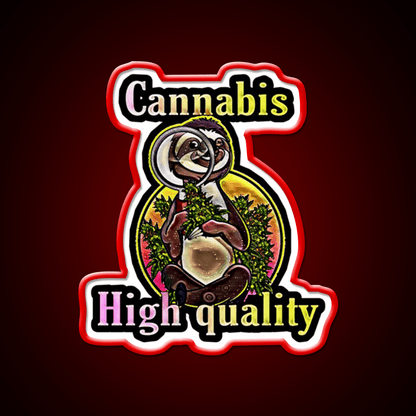 Lovely Anime Cann Hemp Inspired Green Leaf Led Neon Sign Rgb Color - Shineneon