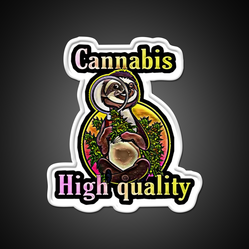 Lovely Anime Cann Hemp Inspired Green Leaf Led Neon Sign Rgb Color - LED neon sign view 11
