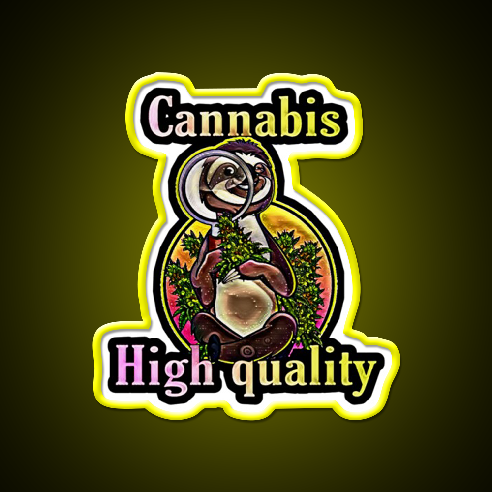 Lovely Anime Cann Hemp Inspired Green Leaf Led Neon Sign Rgb Color - LED neon sign view 7