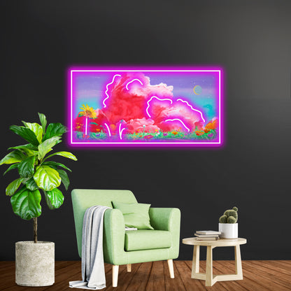 Lovely Clouds Artwork Led Neon