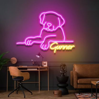 Lovely Dog Led Neon Sign With Your Dogs Name For Pets House | Shineneon