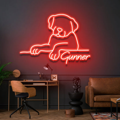 Lovely Dog Led Neon Sign With Your Dogs Name For Pets House | Shineneon