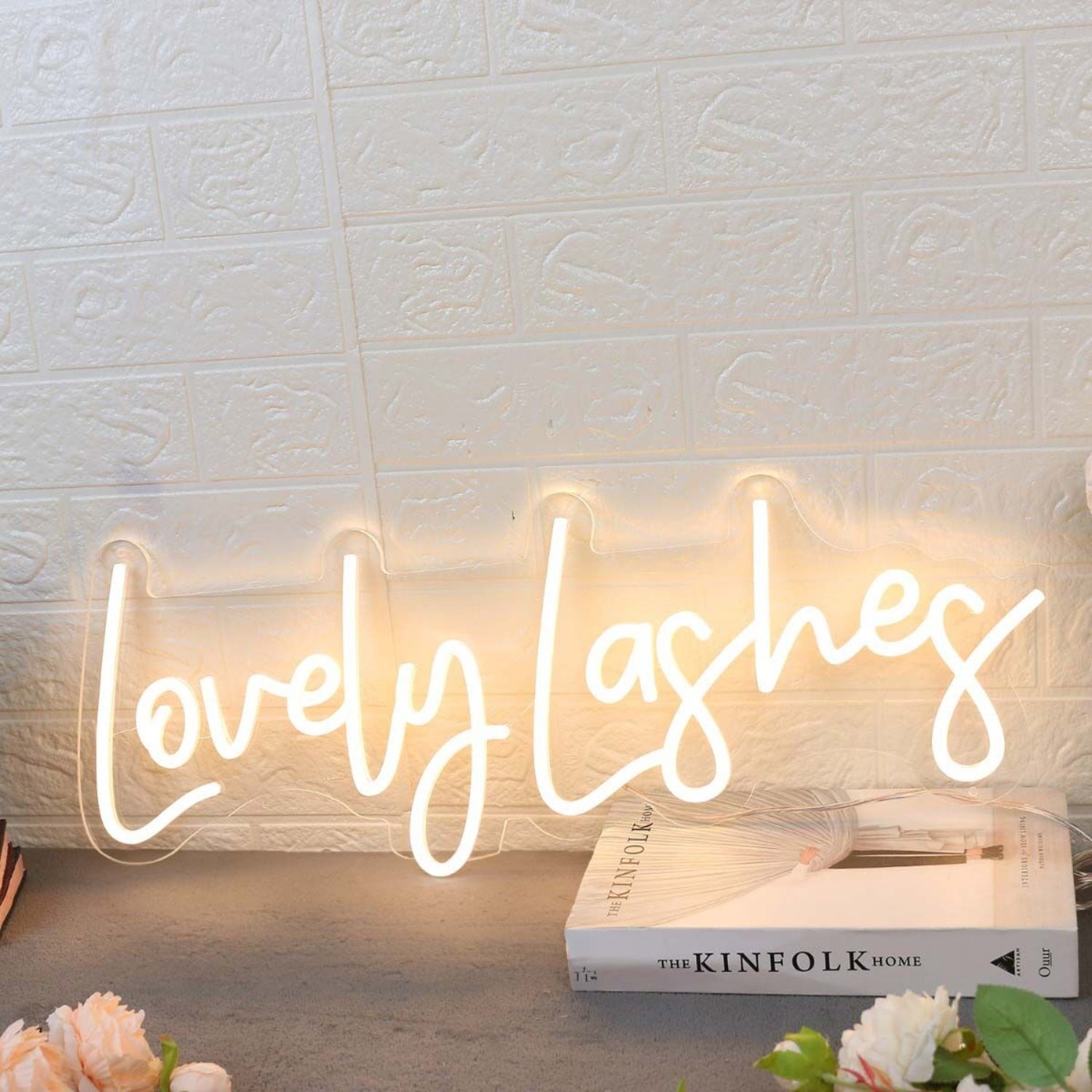 Lovely Lashes Yellow Led Neon Sign - Shineneon