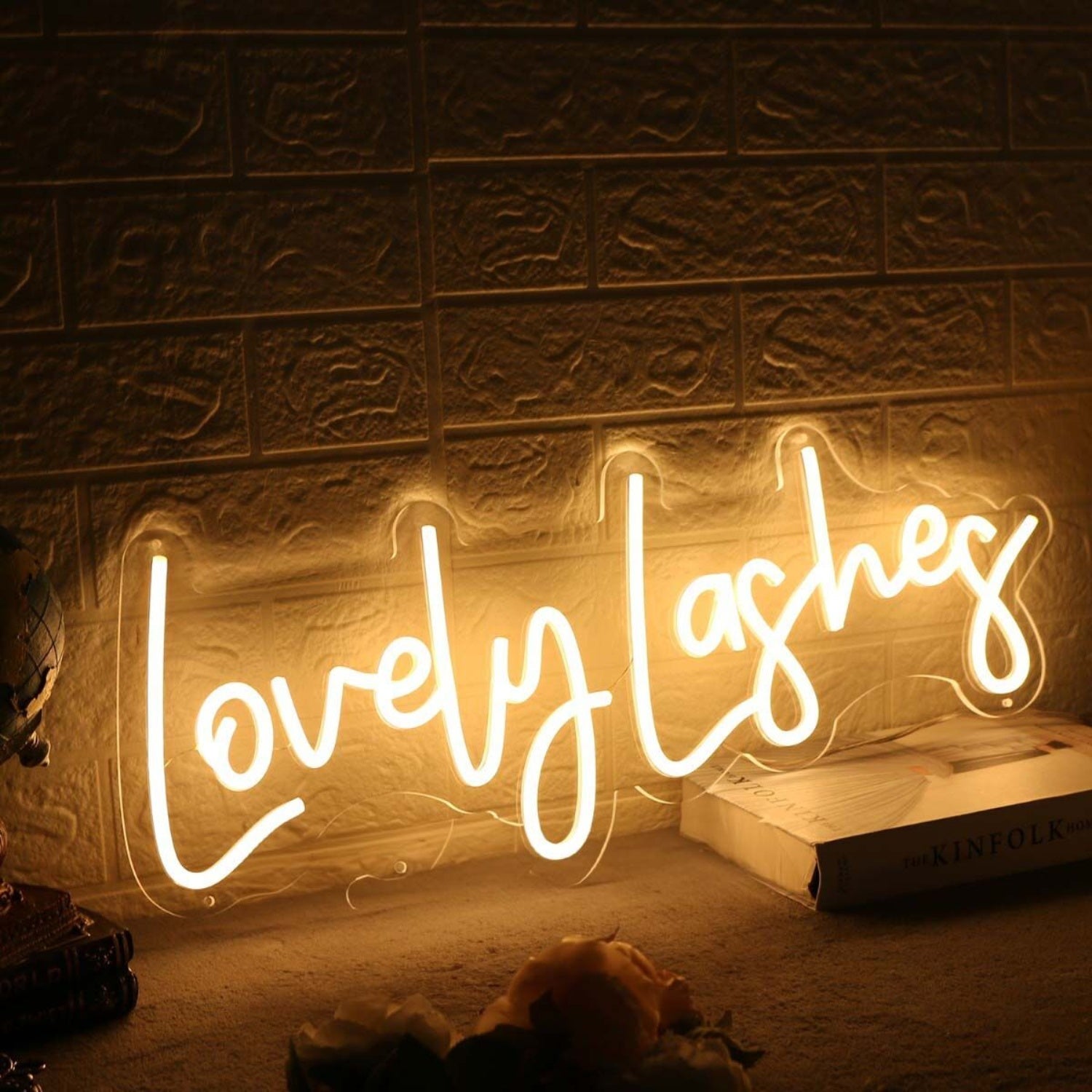 Lovely Lashes Yellow Led Neon Sign - Shineneon