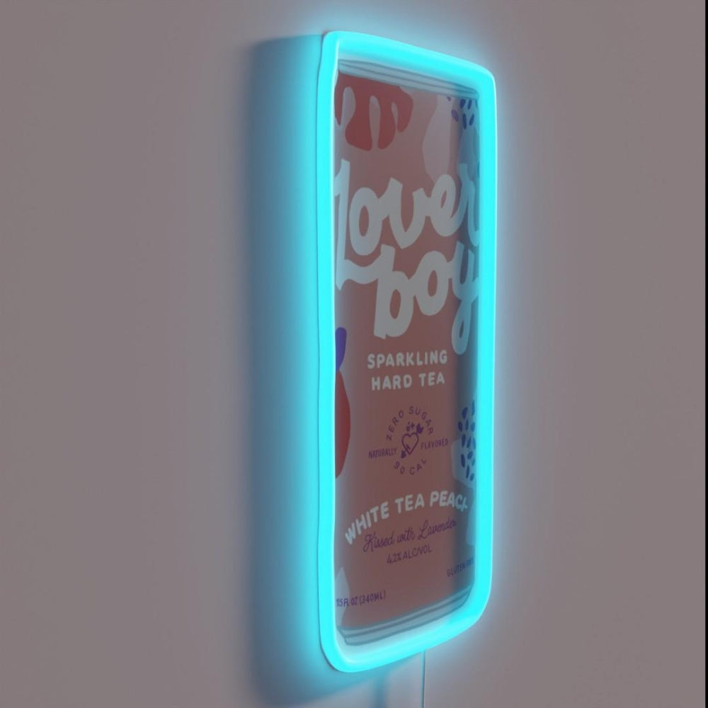 Lover Boy Sparkling Hard Tea Rgb Led Neon Sign - LED neon sign close-up detail