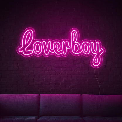 Loverboy Blue Led Neon Sign For Home Bar Cafe Wall Decor | Shineneon