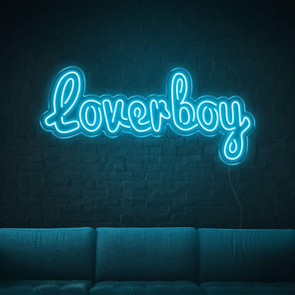Loverboy Blue Led Neon Sign For Home Bar Cafe Wall Decor | Shineneon