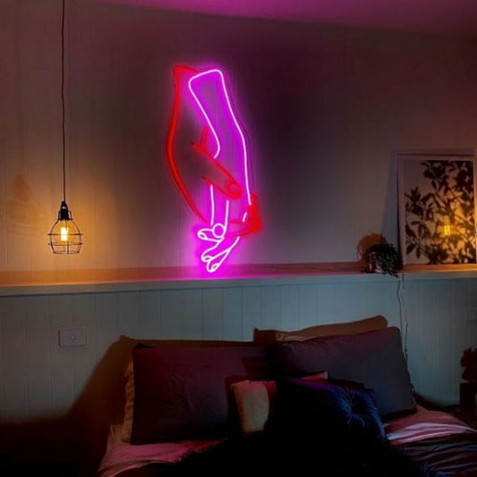 Lovers Holding Hands Led Sign Business Neon Sign