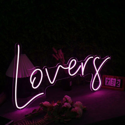 Lovers Purple Led Neon Sign - Shineneon