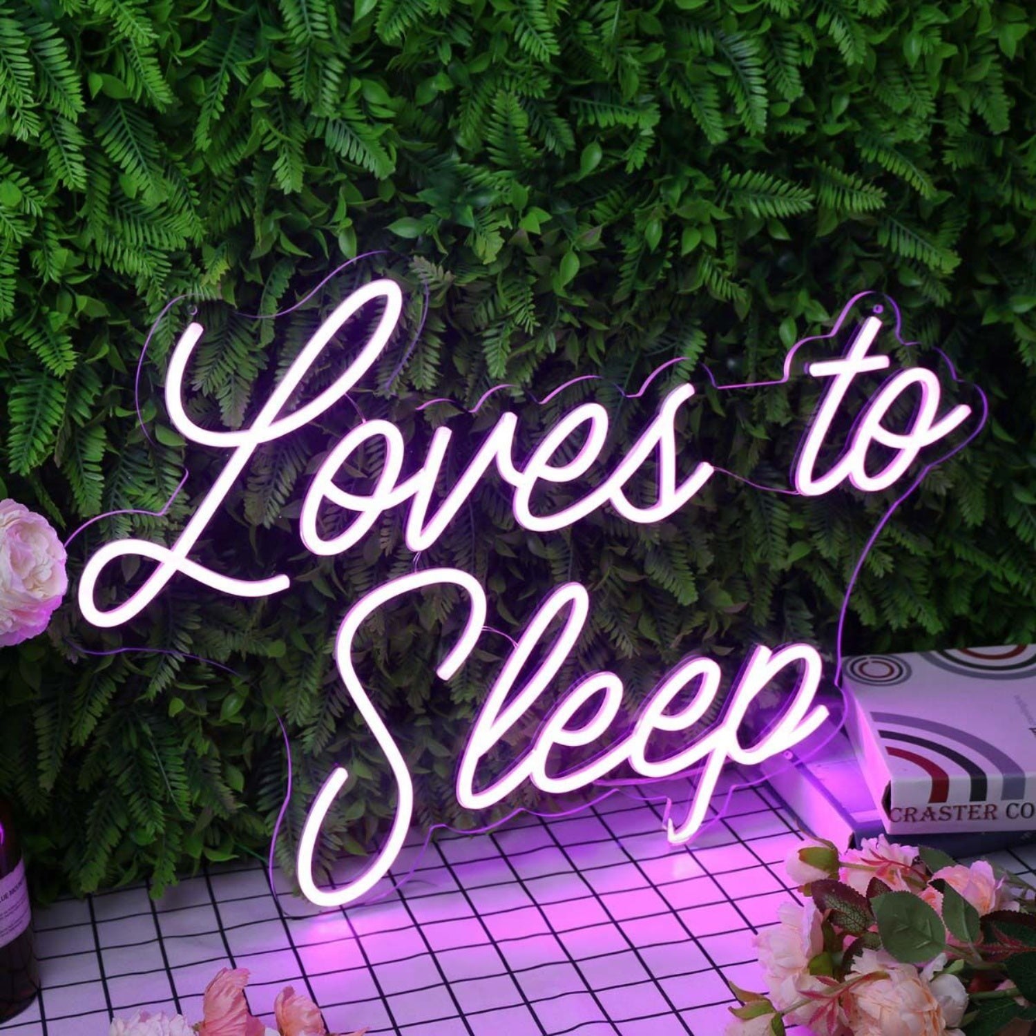 Loves To Sleep Purple Led Neon Sign - Shineneon