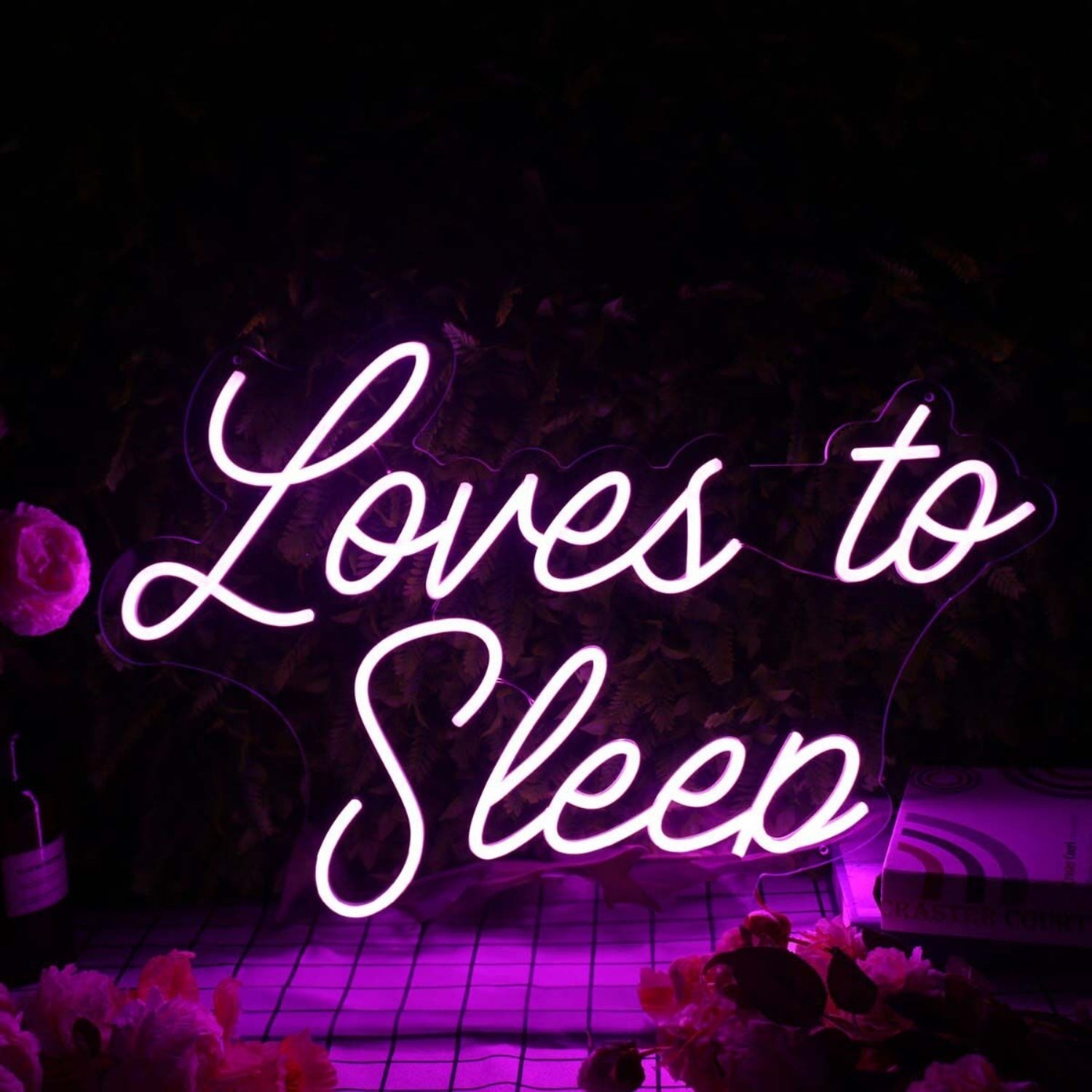 Loves To Sleep Purple Led Neon Sign - Shineneon