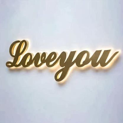 Loveyou 3D Backlit Letters Aluminum Metal Led Sign - Shineneon
