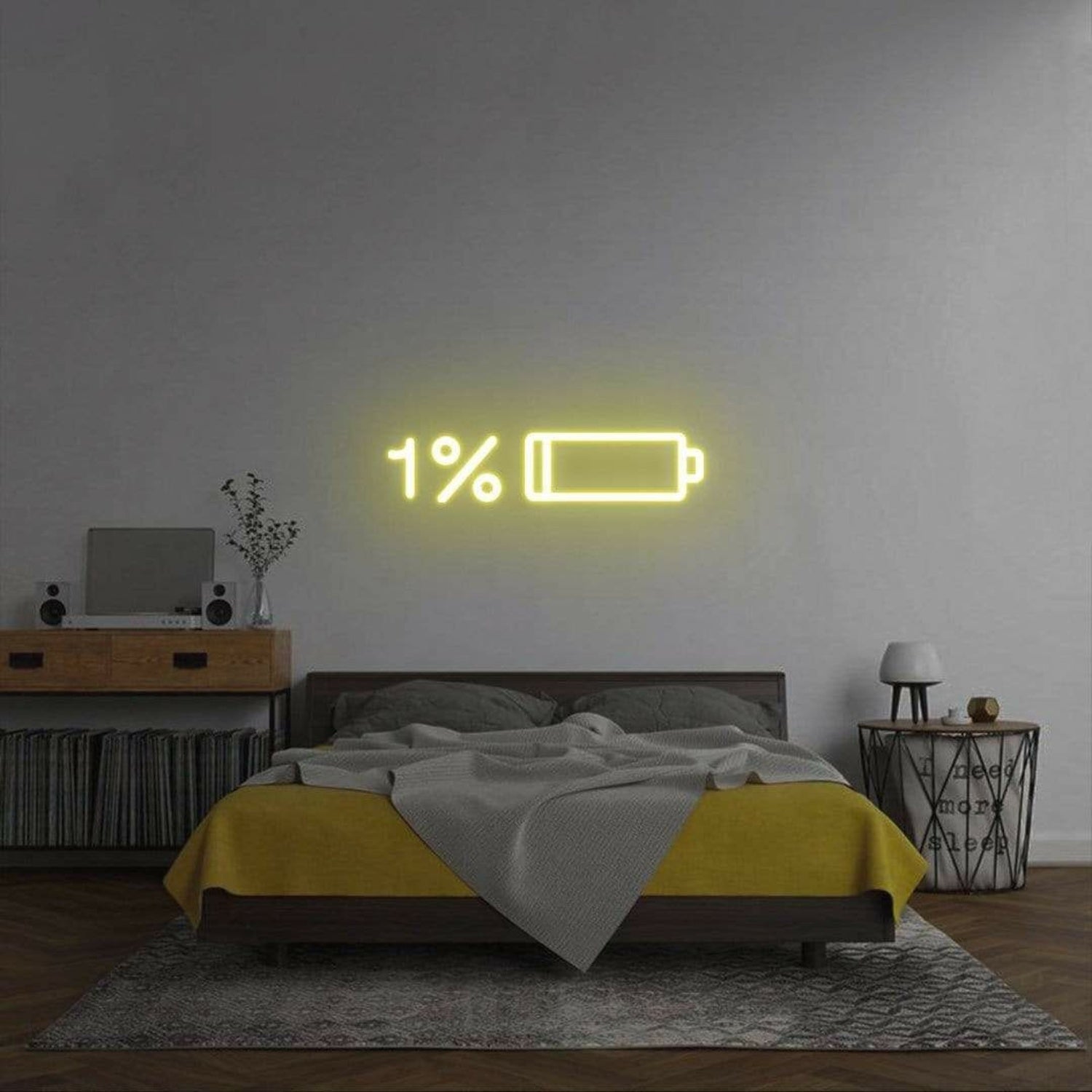 Low Battery Recharge In Progress Bedroom Led Neon Sign | Shineneon