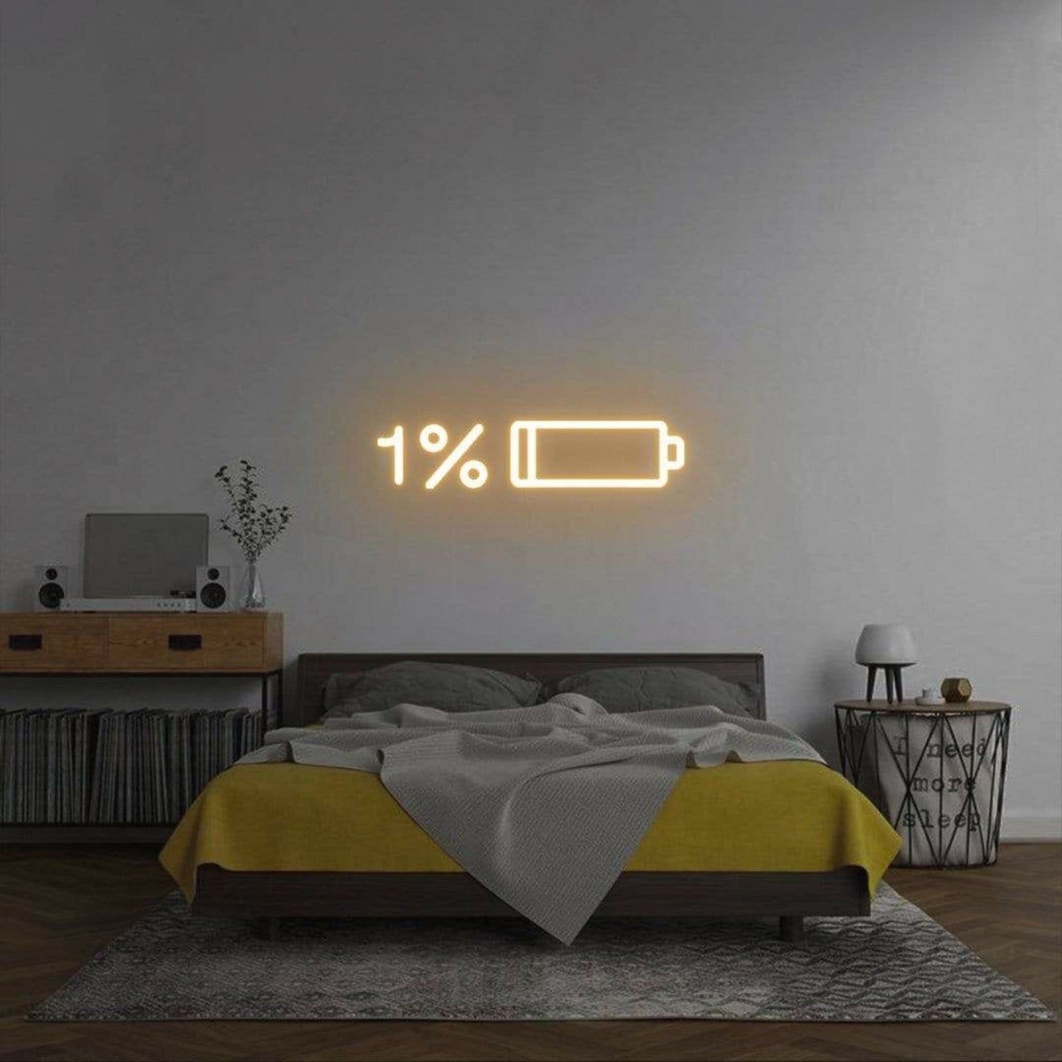 Low Battery Recharge In Progress Bedroom Led Neon Sign | Shineneon