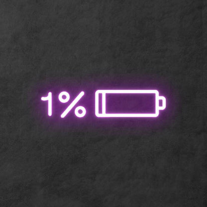 Low Battery Recharge In Progress Bedroom Led Neon Sign | Shineneon