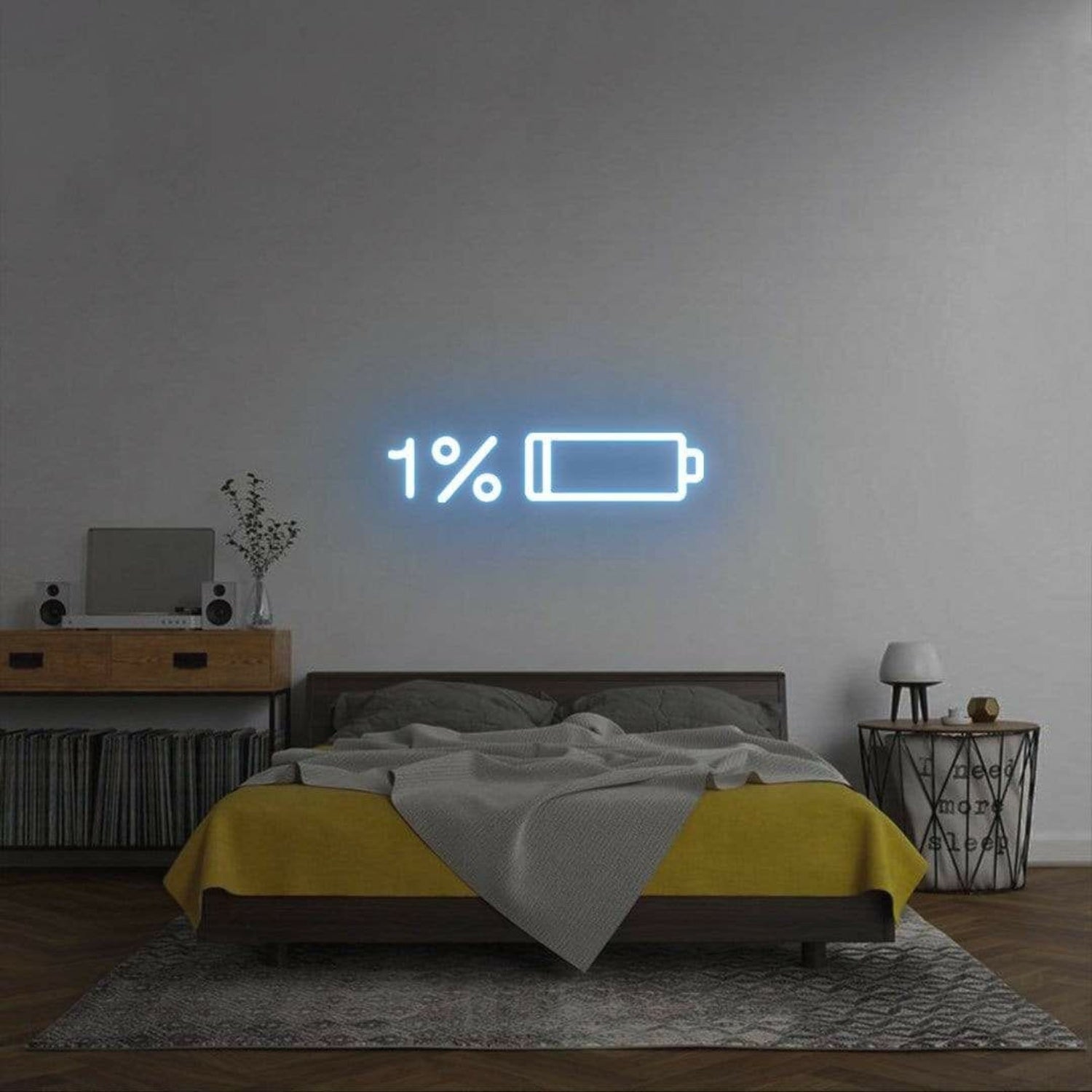 Low Battery Recharge In Progress Bedroom Led Neon Sign | Shineneon