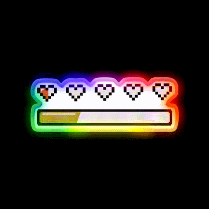 Low Health Low Energy Bar Man Cave Bar Led Neon Sign Rgb Color - LED neon sign close-up detail
