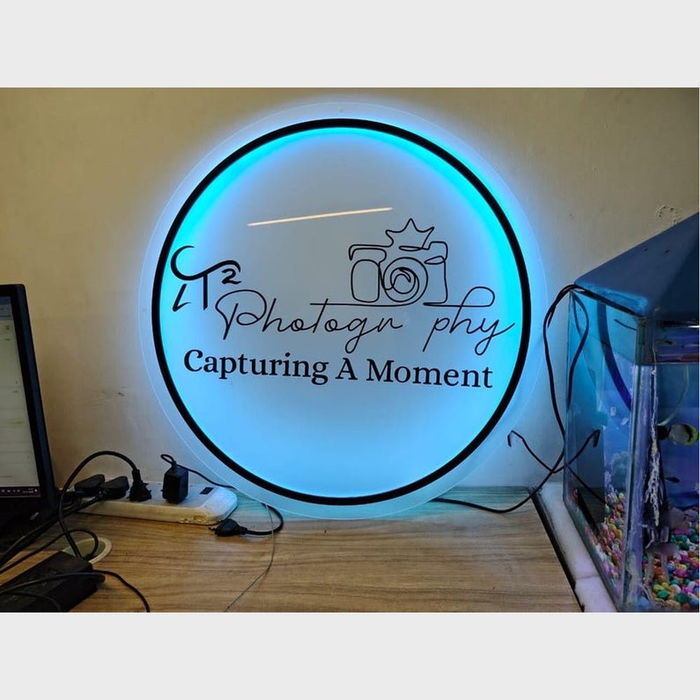 Lt Photography Capturing A Moment_. Acrylic Business Logo Sign - Shineneon