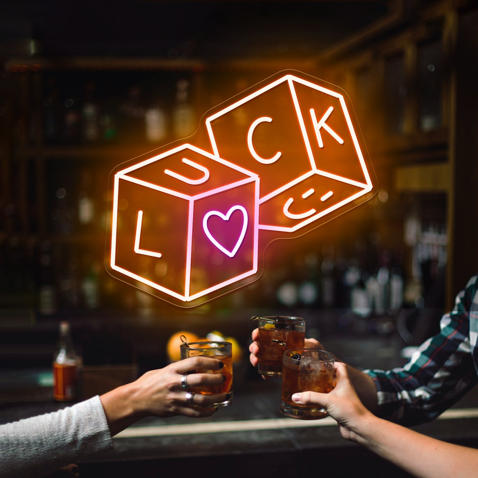 Luck And Love Neon Signs Wall Art - Shineneon