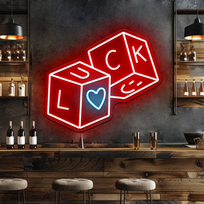 Luck And Love Neon Signs Wall Art