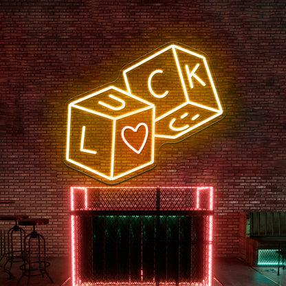 Luck And Love Neon Signs Wall Art