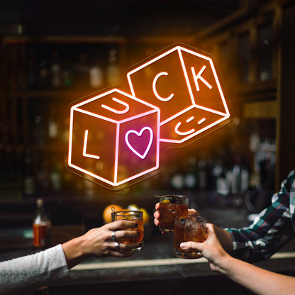 Luck And Love Neon Signs Wall Art