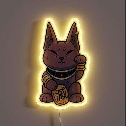 Lucky Beerus Rgb Led Neon Sign - Custom LED neon sign front view
