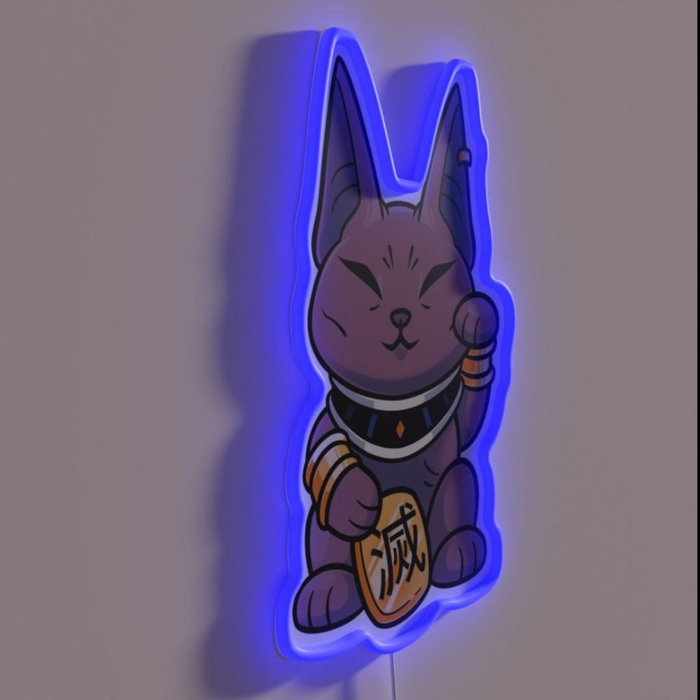 Lucky Beerus Rgb Led Neon Sign - LED neon sign close-up detail